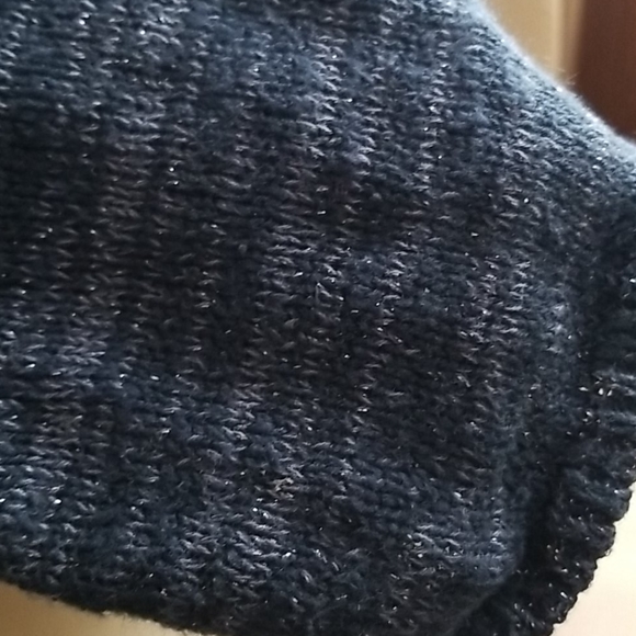 Lace open back navy striped sweater - Picture 8 of 10